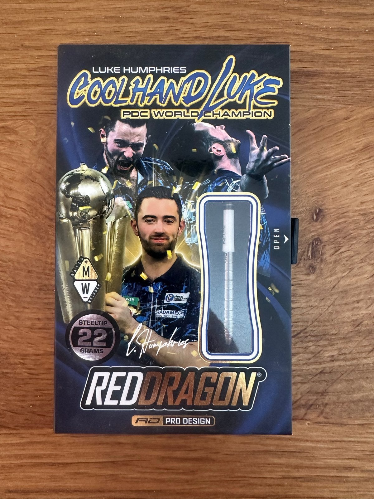 Red Dragon Luke Humphries Cool Hand Luke Darts 22g, Sport en Fitness, Darts, Ophalen of Verzenden, Nieuw, Pijlen
