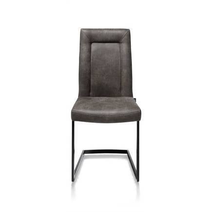 2 Nieuwe Stoelen Antraciet, Greep+zwart frame Malene H&H, Huis en Inrichting, Ophalen, Twee, Nieuw, Stof
