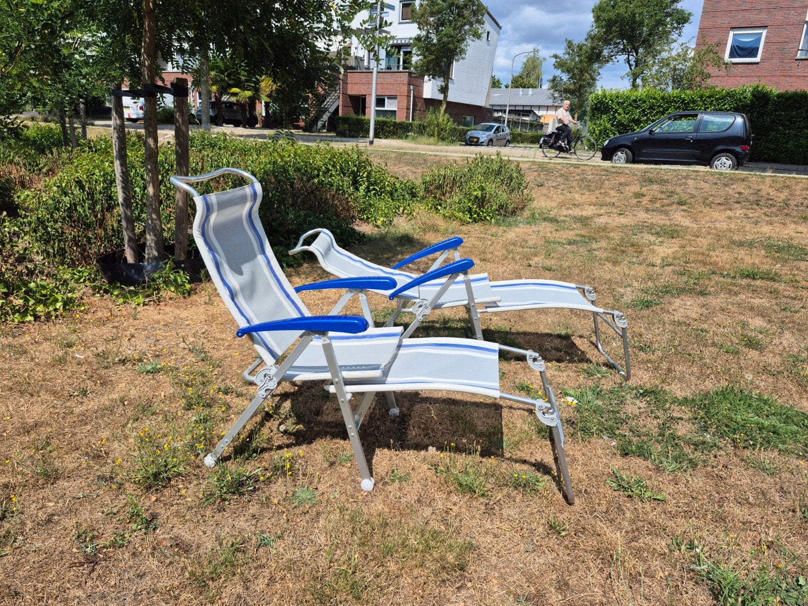 Dukdalf Alu Design Campingstoel - Verstelbaar & Inklapbaar, Ophalen, Gebruikt, Aluminium, Verstelbaar
