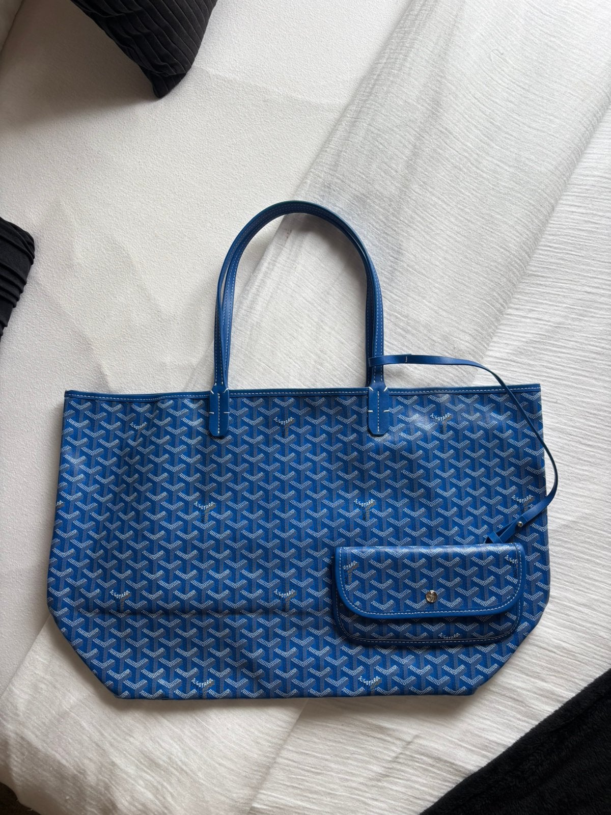 Goyard tote bag blauw, Verzenden, Zo goed als nieuw, Blauw, Shopper