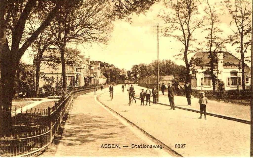 Stationsweg, Assen, Verzenden, Voor 1920, Ongelopen, Drenthe
