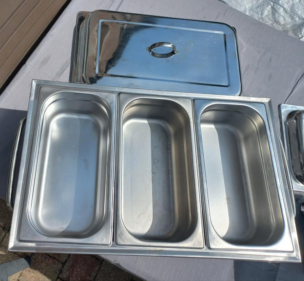 2 stuks chafing dish, Ophalen, 50 tot 100 cm, Zo goed als nieuw, Minder dan 100 cm
