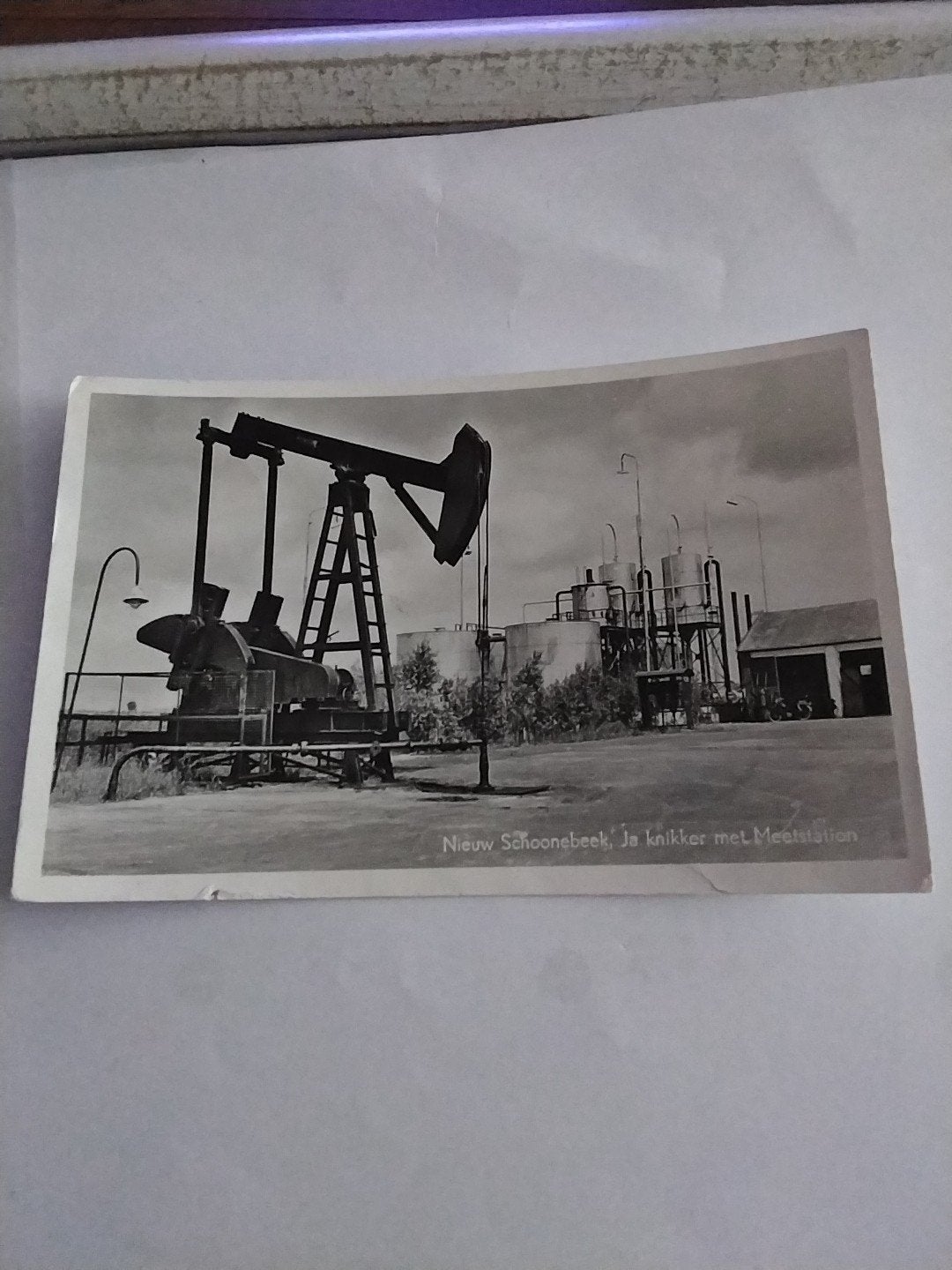 Oude kaart Nieuw Schoonebeek, Ja knikker met Meetstation, Ophalen of Verzenden, 1940 tot 1960, Gelopen, Drenthe