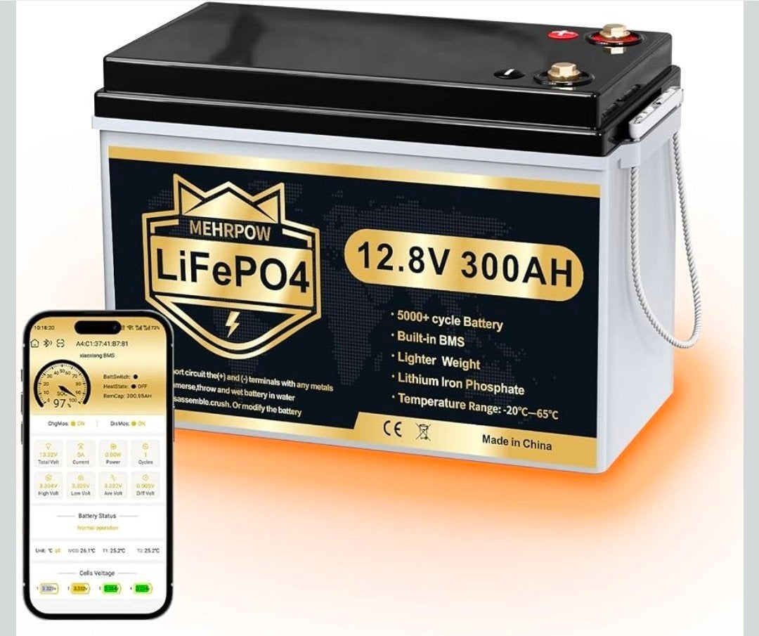 NIEUWE LiFePO4 Accu 12.8V 300AH + Bluetooth & verwarming, Ophalen of Verzenden