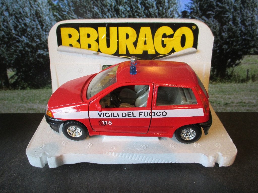1/24 Fiat Punto - Bburago Vigili del Fuoco Brandweer M Boxed, Ophalen of Verzenden, Nieuw, Bburago