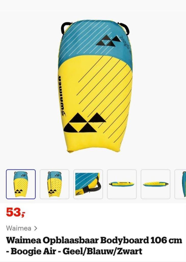 Opblaasbaar Bodyboard nieuw, Ophalen of Verzenden, Nieuw