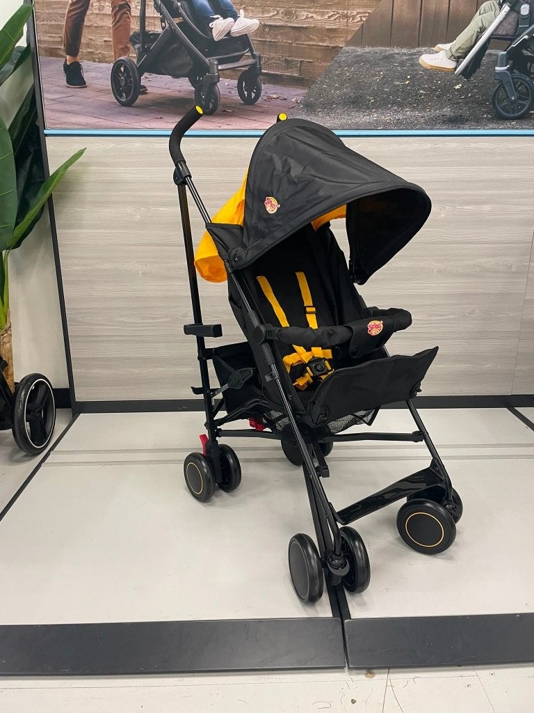 Paraplu Buggy - Verstelbare Buggy - Tot 15 kg - Grijs/Geel, Ophalen of Verzenden, Zo goed als nieuw, Overige merken, Zonnekap
