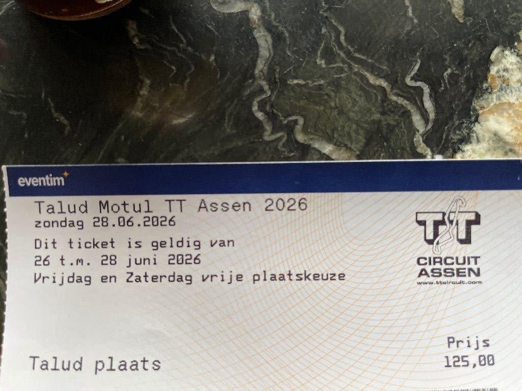 TT Assen weekend kaart, Eén persoon, Meerdaags