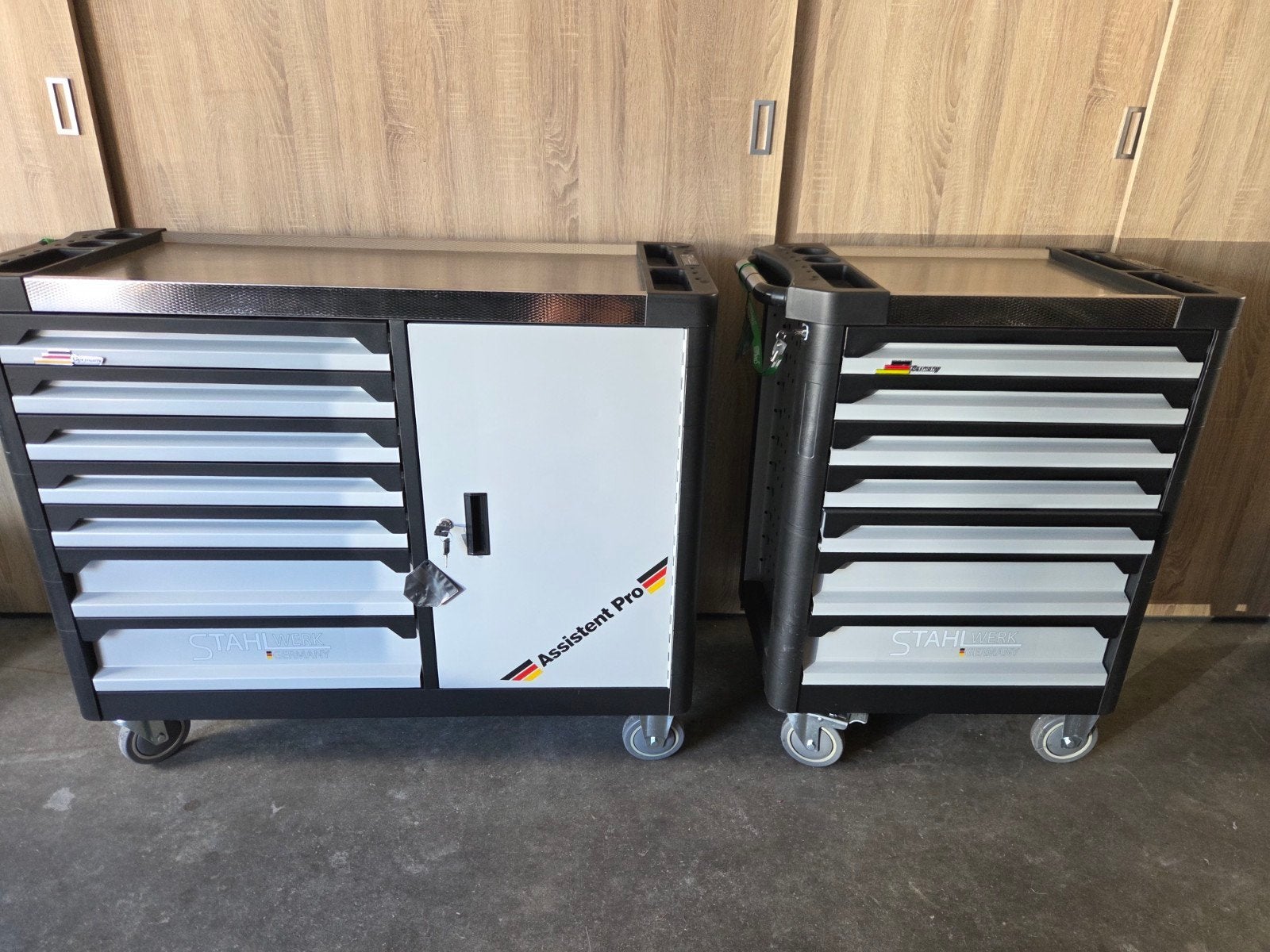NIEUW 2x Stahlwerk gereedschapswagen gevuld, Ophalen, Gevuld