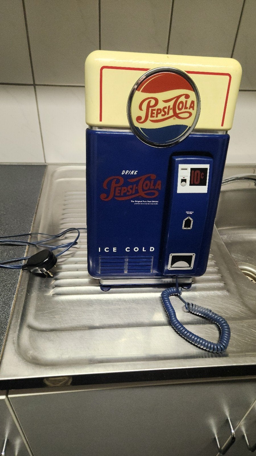 Vintage Pepsi-Cola Telefoon - Decoratief en Uniek, Ophalen of Verzenden, Gebruikt