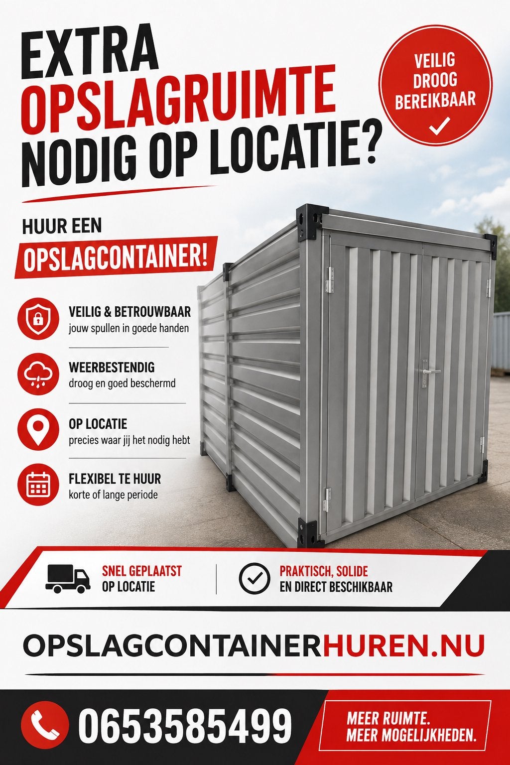 Kovobel, BOS demontabele container 3x2 m - gegalvaniseerd, Ophalen of Verzenden