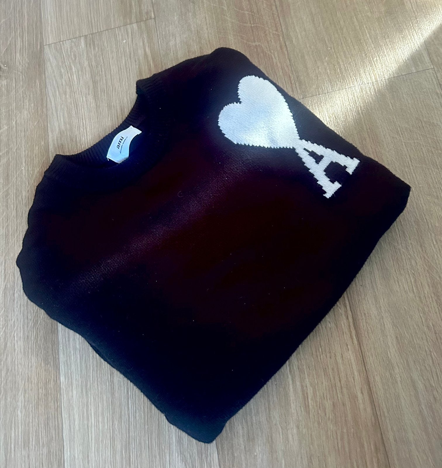Ami Paris Sweater M, Ophalen of Verzenden, Zo goed als nieuw, Maat 48/50 (M), Zwart