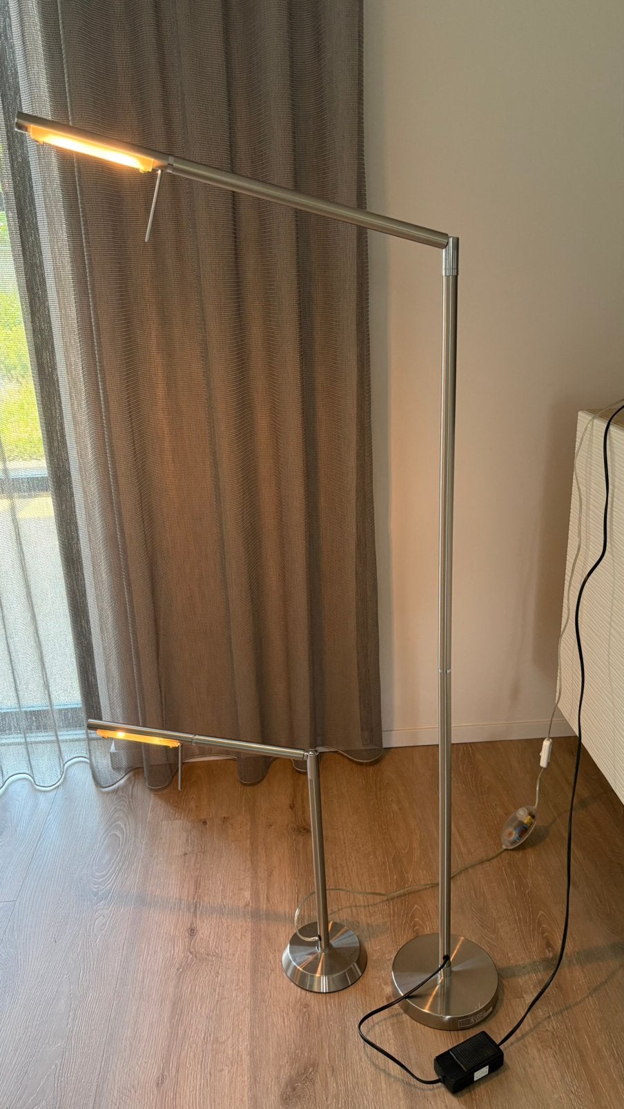 1 vloer/lees en 1 tafellamp van Lucide met dimmers, Huis en Inrichting, Lampen | Vloerlampen, Ophalen, Zo goed als nieuw, Minder dan 100 cm