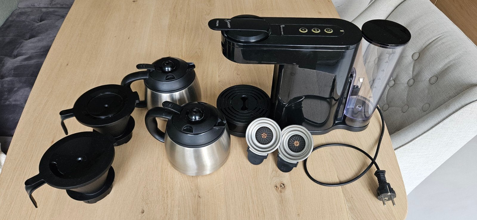Senseo Switch 3-in-1 Koffiezetapparaat  met thermoskanne, Ophalen, Afneembaar waterreservoir, Gebruikt, Koffiemachine