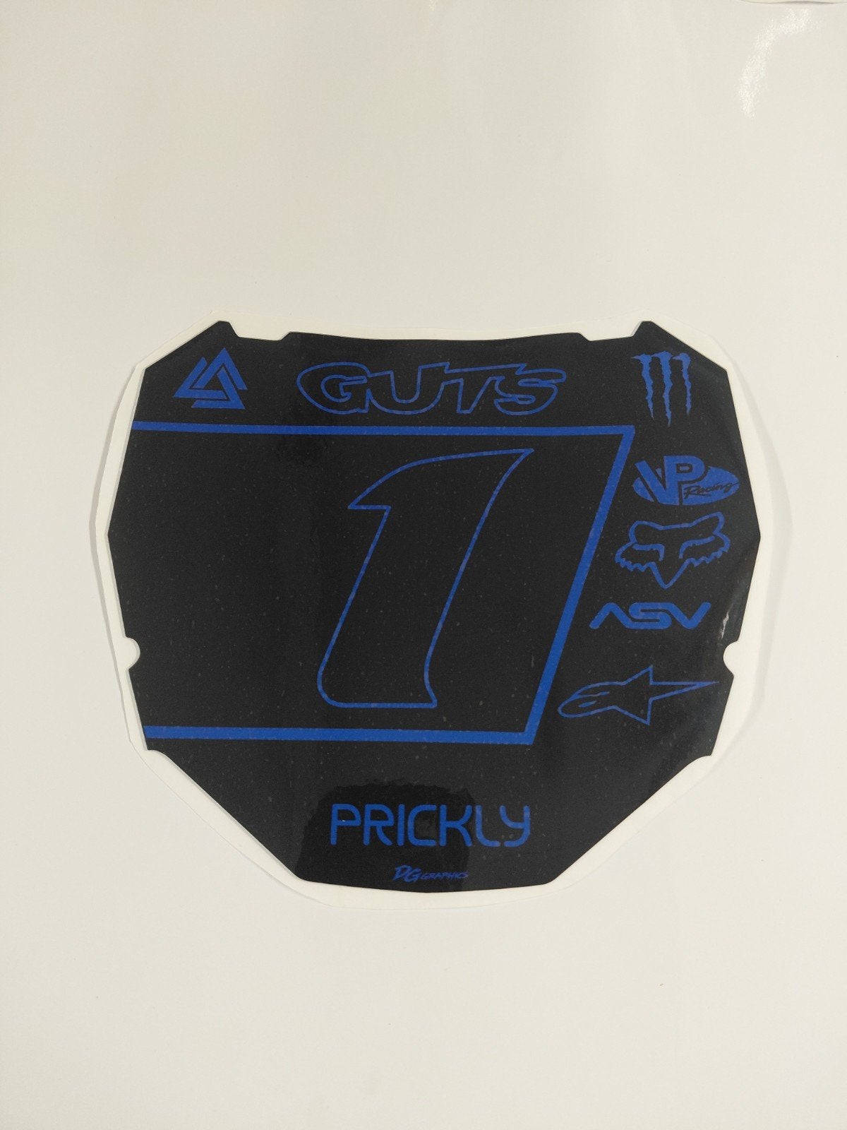 Fatbike odi plate sticker blauw/zwart, Motoren, Ophalen of Verzenden