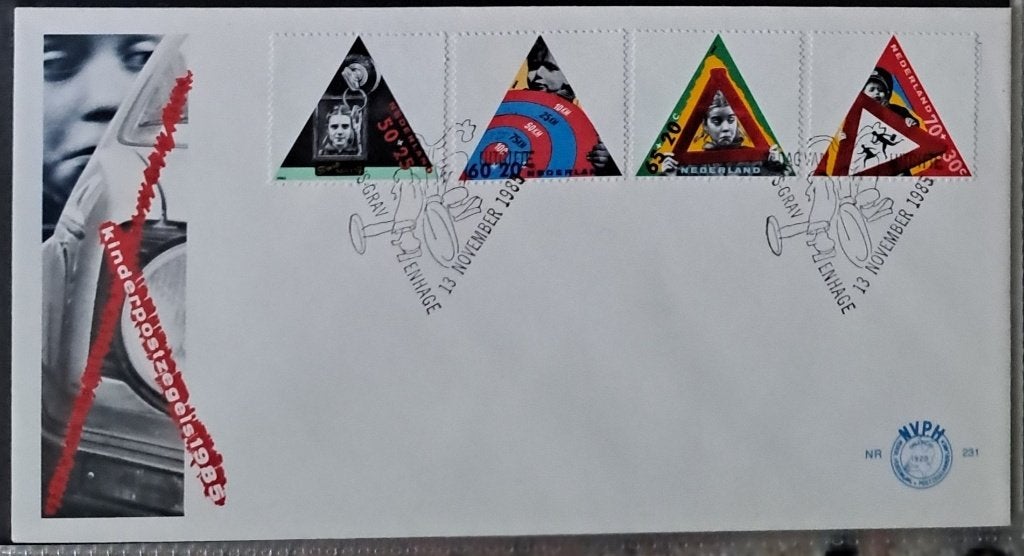 Envelop - 231.1985.Kinderzegels, Ophalen of Verzenden, Onbeschreven, Nederland