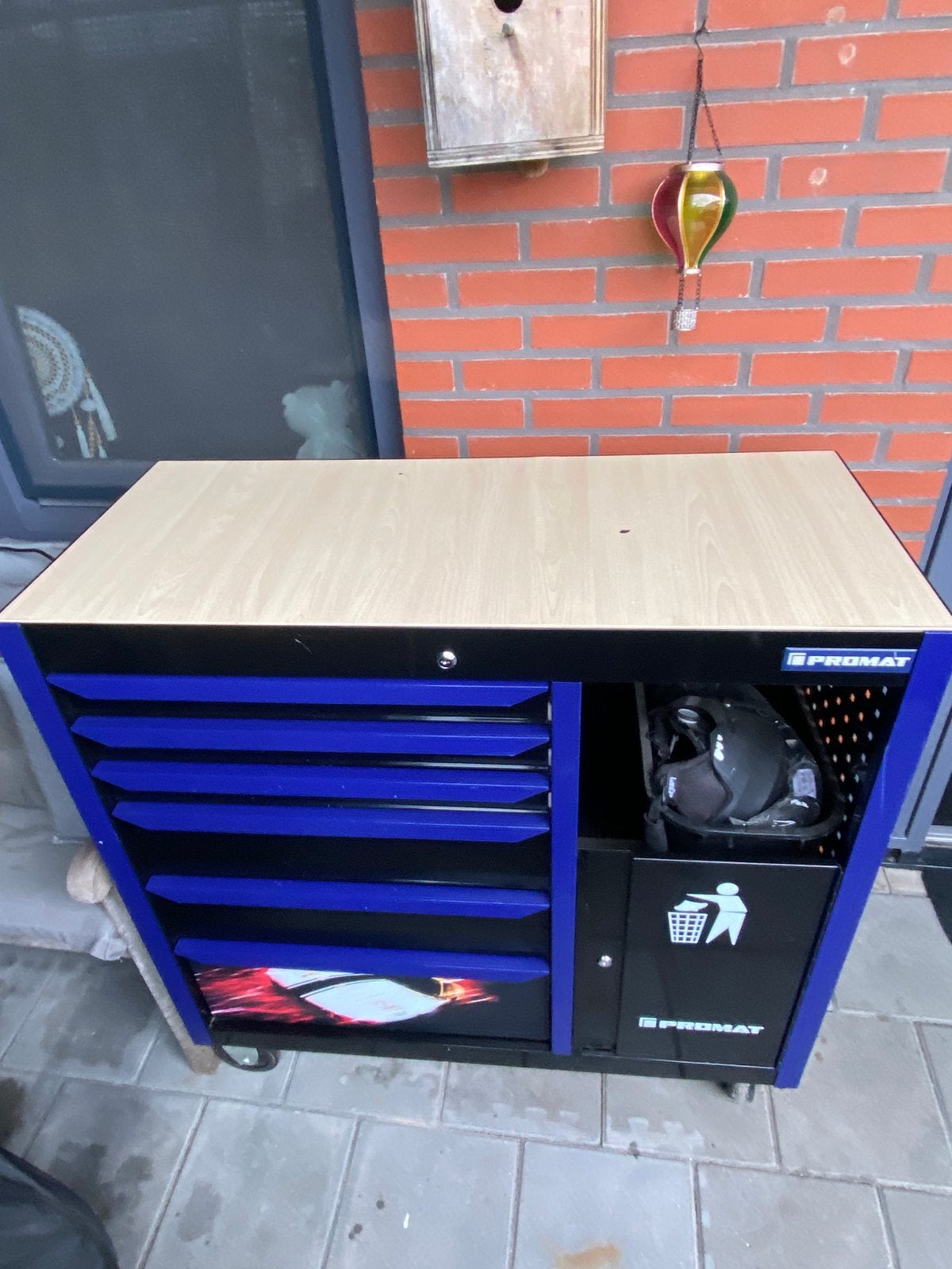 Promat gereedschapkar, Ophalen, Gebruikt