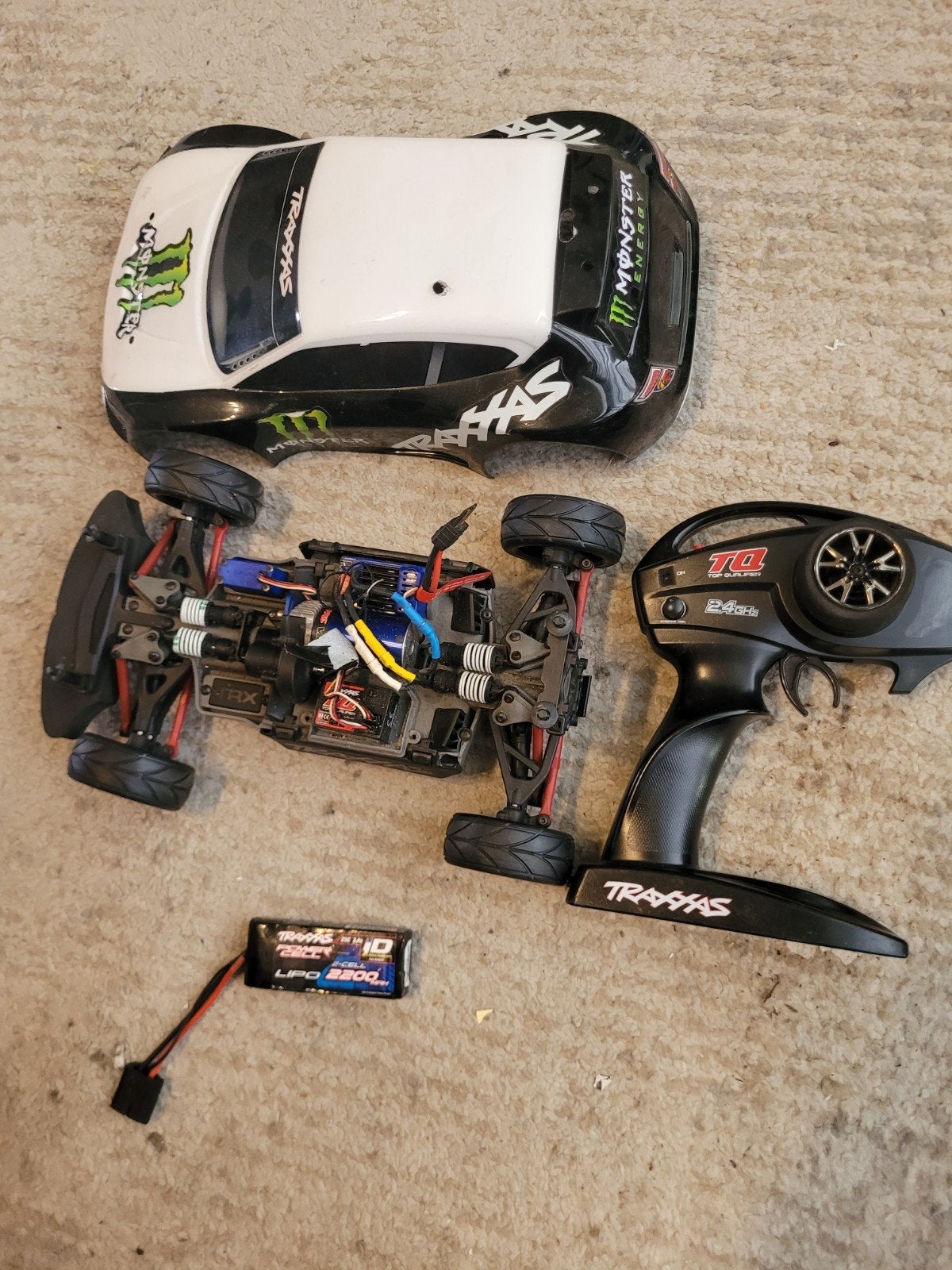 traxxas 1/16 rally brushless, Ophalen of Verzenden, Auto offroad