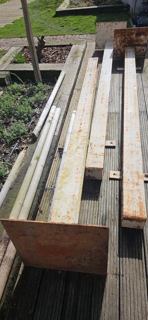 Stalen balk HEA profiel 1x 14 x 14 8mm dik met voetplaat, Doe-het-zelf en Verbouw, Metalen, Ophalen