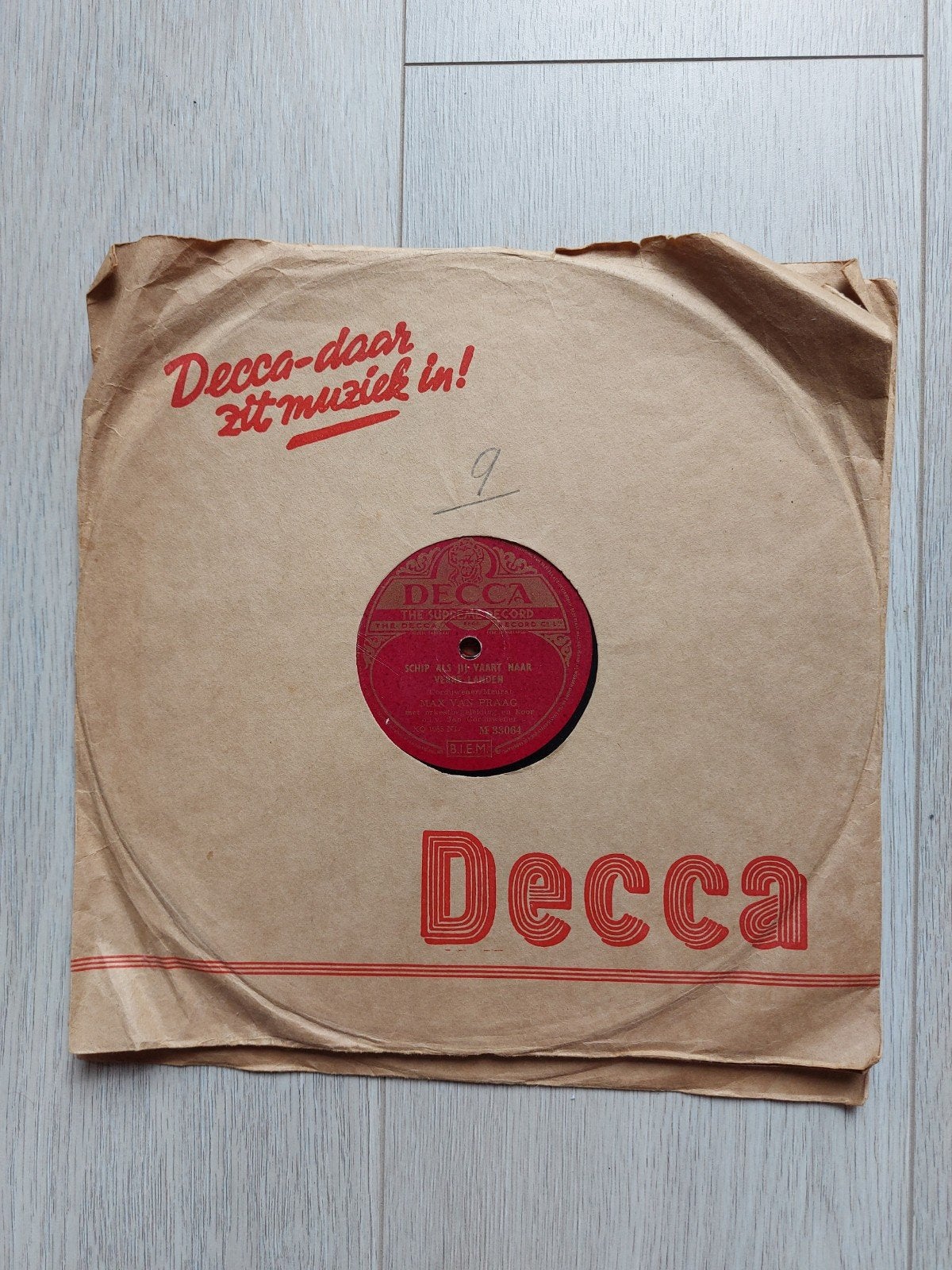 Max van Praag - Schip als jij vaart naar Verleden (Decca), Ophalen, Gebruikt, 10 inch, Levenslied of Smartlap