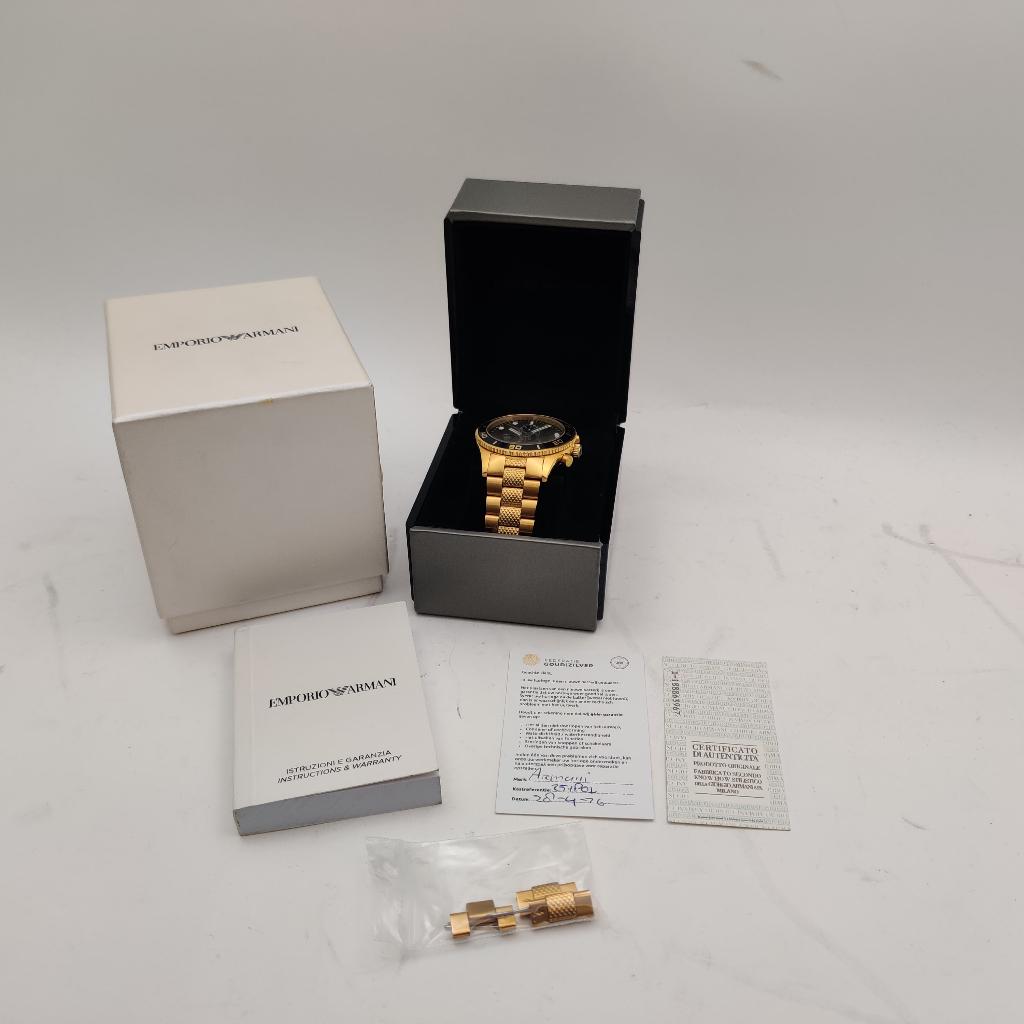 Armani AR5857 Chronograaf horloge 43mm nu voor €99.99, Zwart, Ophalen of Verzenden, 115 cm of meer, A