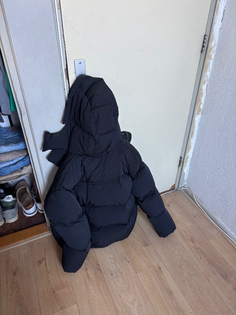 AMI Paris Ami de Coeur Puffer Winterjas Zwart Maat M, Maat 48/50 (M), Ami Paris, Zwart, Ophalen of Verzenden