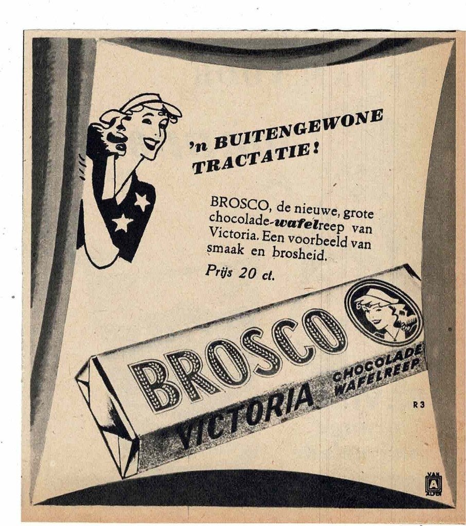 De nieuwe VICTORIA BROSCO wafelreep 20 ct. 1950, Verzenden, Zo goed als nieuw, Overige typen