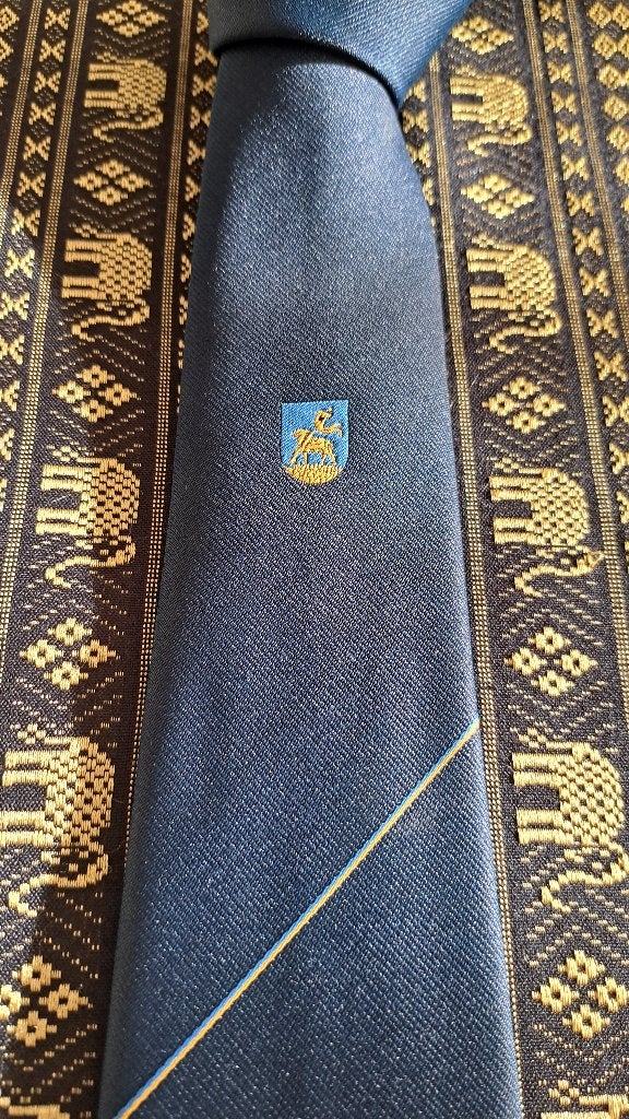 Velsen Gemeente Provincie Noord-Holland stropdas, Ophalen of Verzenden, Nieuw, Blauw