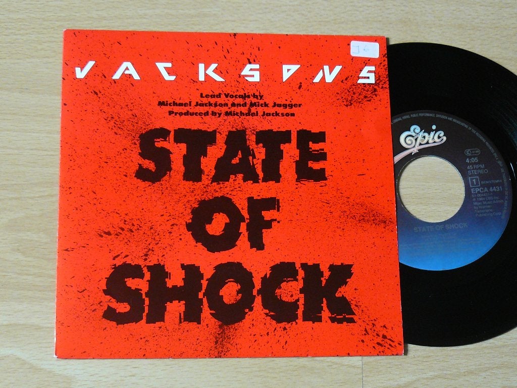 single Jacksons Michael Jackson Mick Jagger * State of shock, Verzenden, Gebruikt, Pop