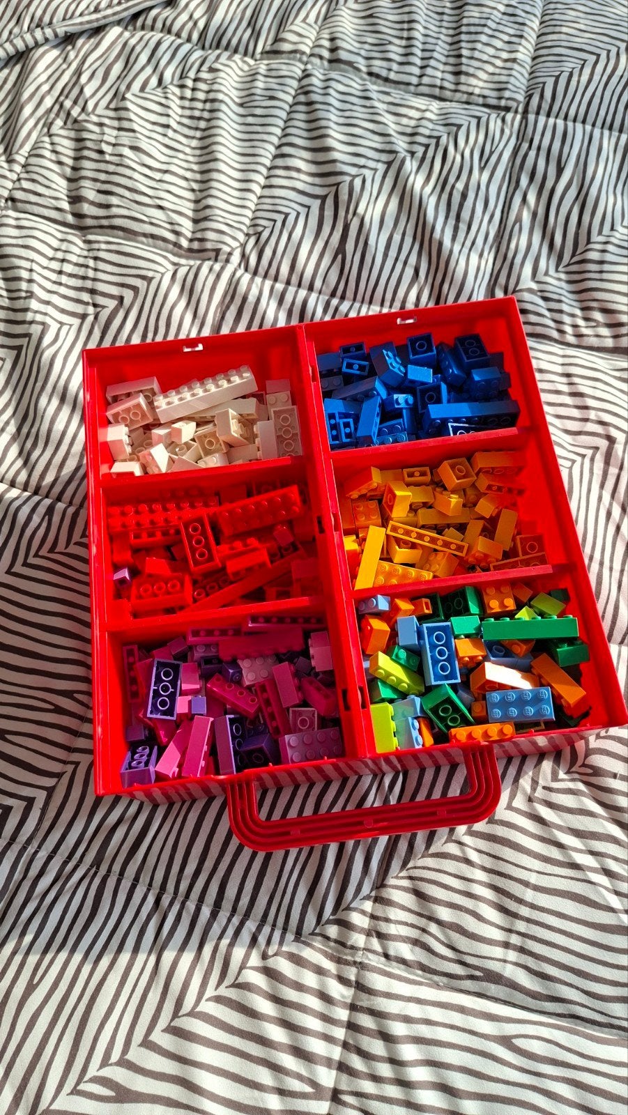 Lego losse stenen in handige opbergkoffer, Ophalen, Lego, Zo goed als nieuw, Inclusief accessoires