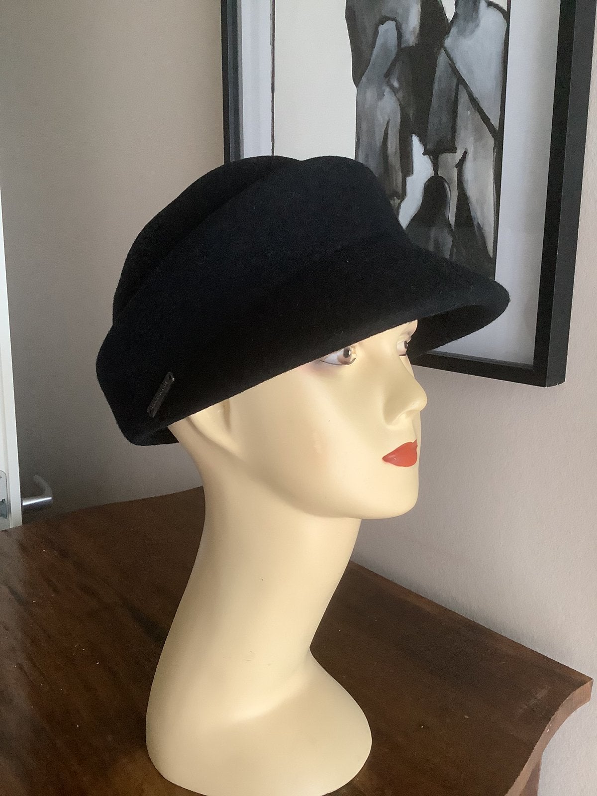 Seeberger, apart wollen hoedje, maat 57, in perfecte staat, Kleding | Dames, Hoeden en Petten, Ophalen of Verzenden, Zo goed als nieuw