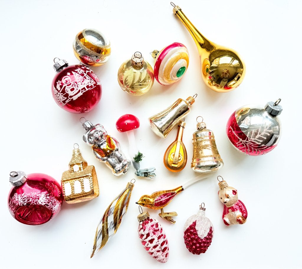 Oud/Vintage Kerstballen, Ophalen of Verzenden