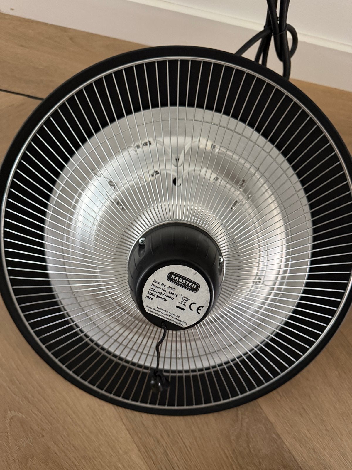 Nieuwe Elektrische Hangende Terrasverwarmer - 44cm, Elektrisch, Plafond, Nieuw, Ophalen of Verzenden