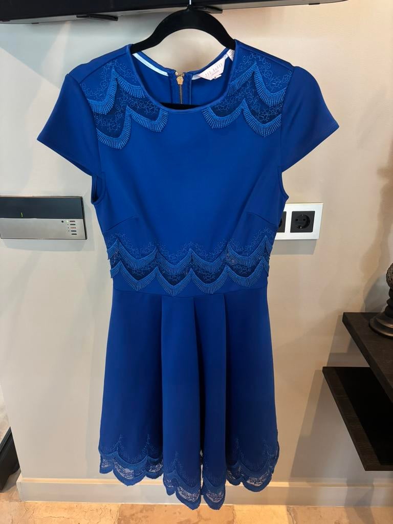 Ted Baker jurk kobalt blauw maat 1 als nieuw, Blauw, Ophalen of Verzenden, Zo goed als nieuw, Maat 36 (S)