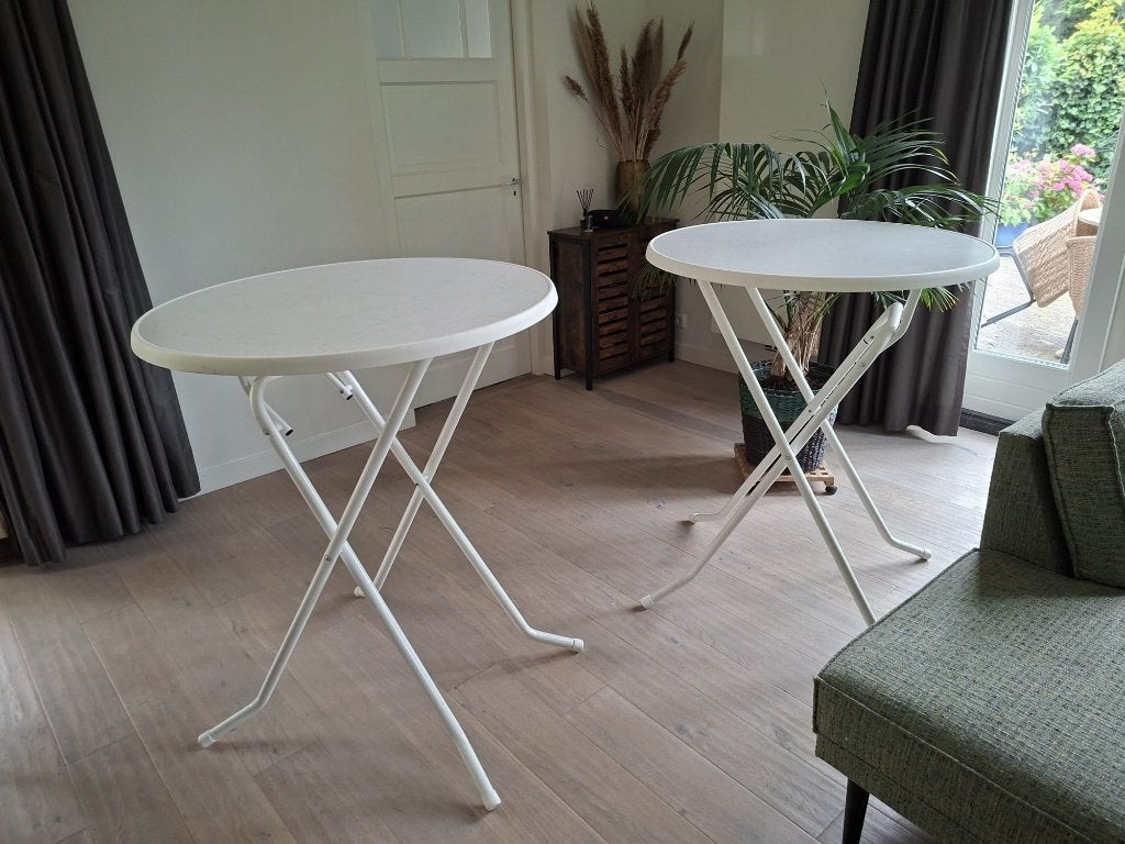 2 Statafels - wit, Huis en Inrichting, Tafels | Statafels, Ophalen, Gebruikt