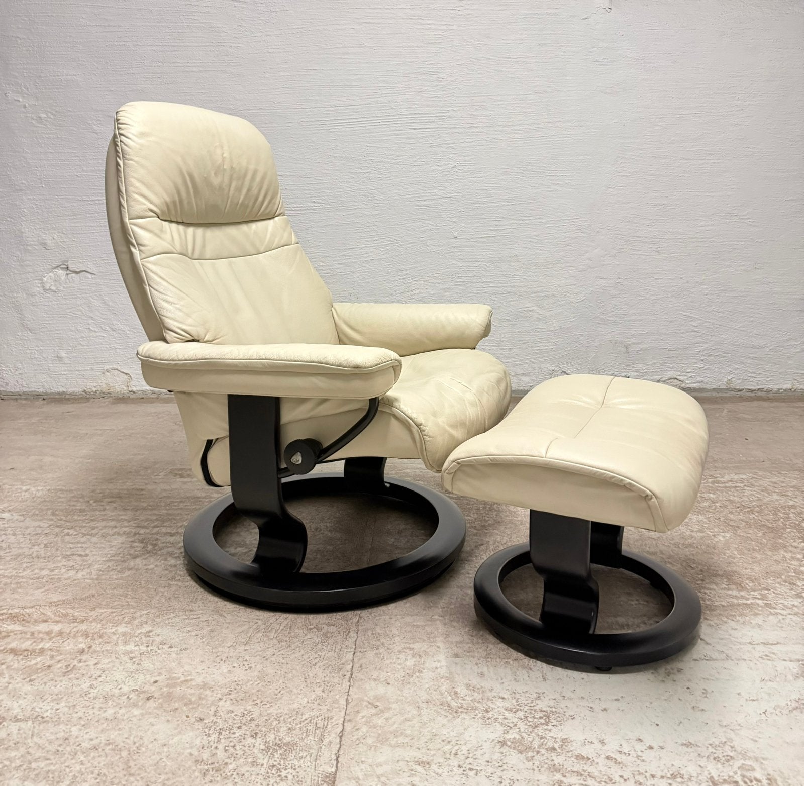 Stressless Design Fauteuil | Mooie Staat | Sunrise, Beige, Ophalen, 75 tot 100 cm, Zo goed als nieuw, 50 tot 75 cm