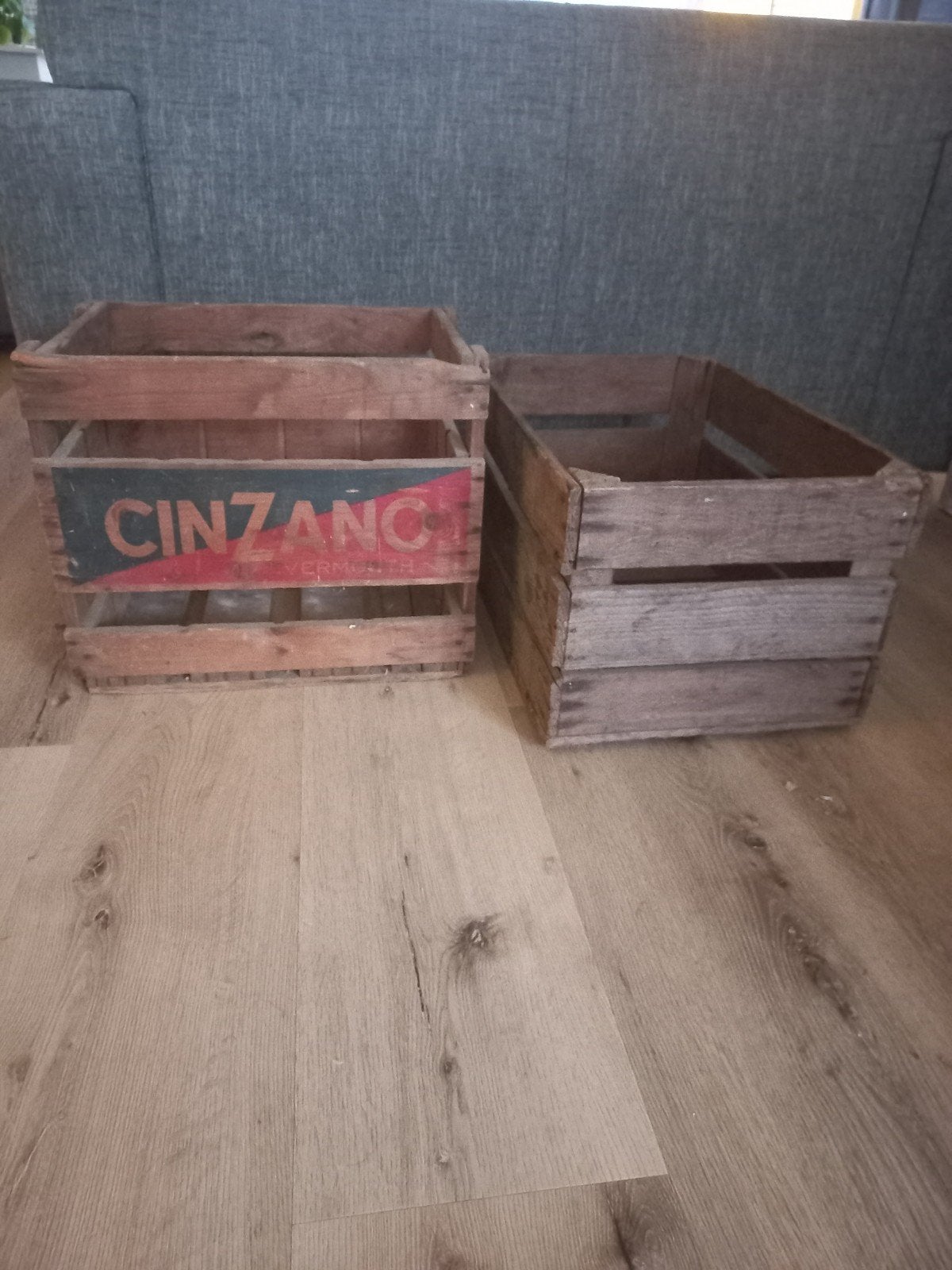 2 Vintage Fruitkistjes - Decoratief en Praktisch, Huis en Inrichting, Ophalen, Minder dan 50 cm, Gebruikt, 50 tot 100 cm
