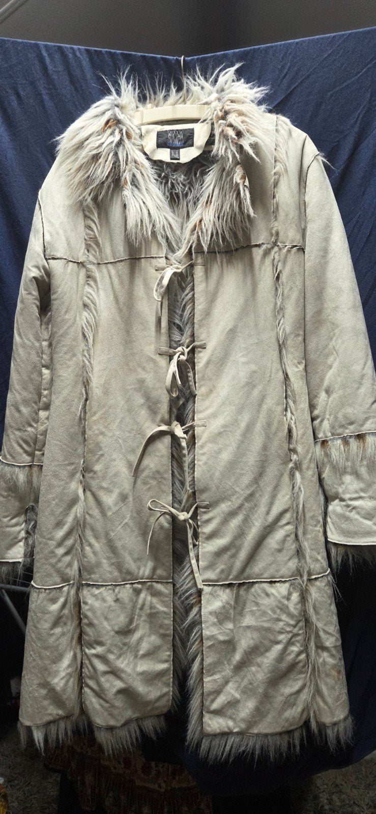 Heerlijk warme Afghaanse Penny Lane jas - Maat XL, Ophalen of Verzenden, Gedragen, Maat 42/44 (L), Grijs