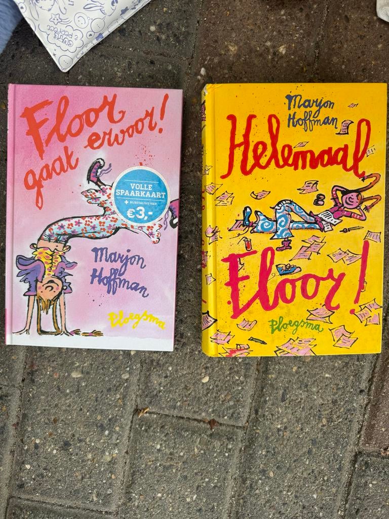 2 Floor boeken van Marjon Hoffman: 'Gaat Ervoor!' en 'Helema, Ophalen of Verzenden, Gelezen, Fictie algemeen