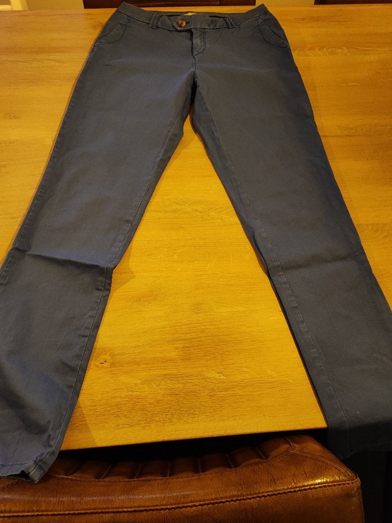 esprit chino blauw, maat 36 lengte 32, Kleding | Dames, Blauw, Ophalen of Verzenden, Zo goed als nieuw, Maat 36 (S)
