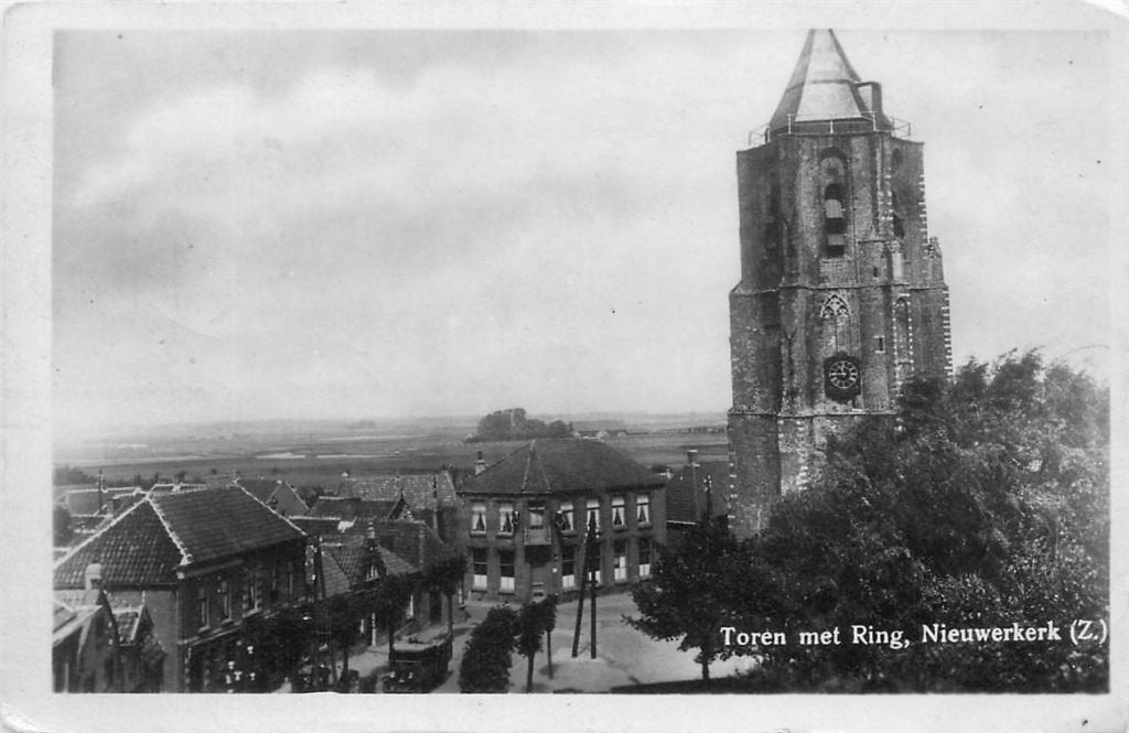 378-298-045 Nieuwerkerk Toren met Ring, Verzenden, Voor 1920, Zeeland
