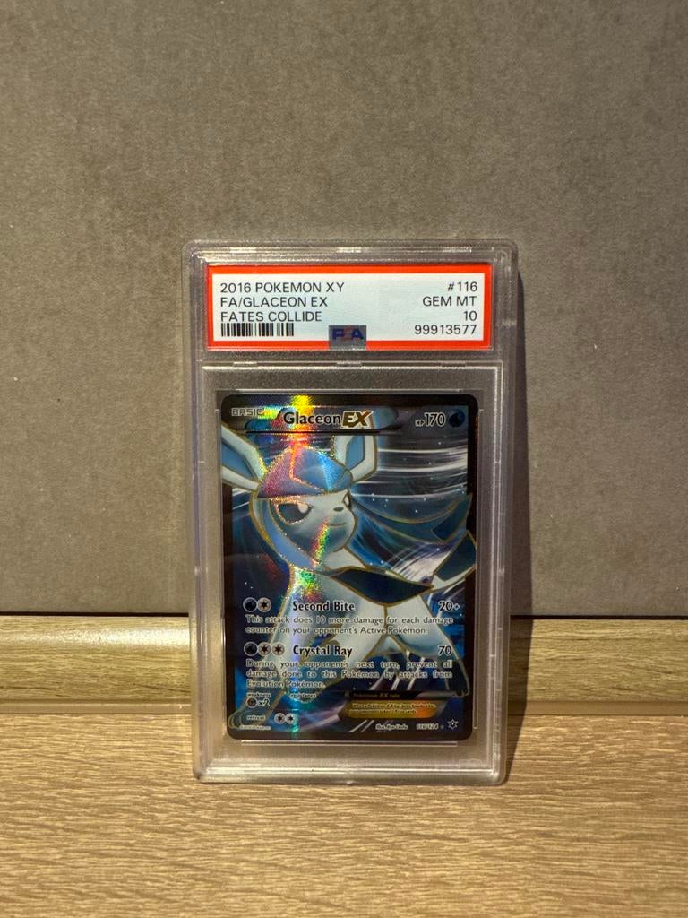 Glaceon EX Full Art PSA 10 GEM MT - Pokémon XY Fates Collide, Ophalen of Verzenden, Nieuw, Losse kaart, Foil