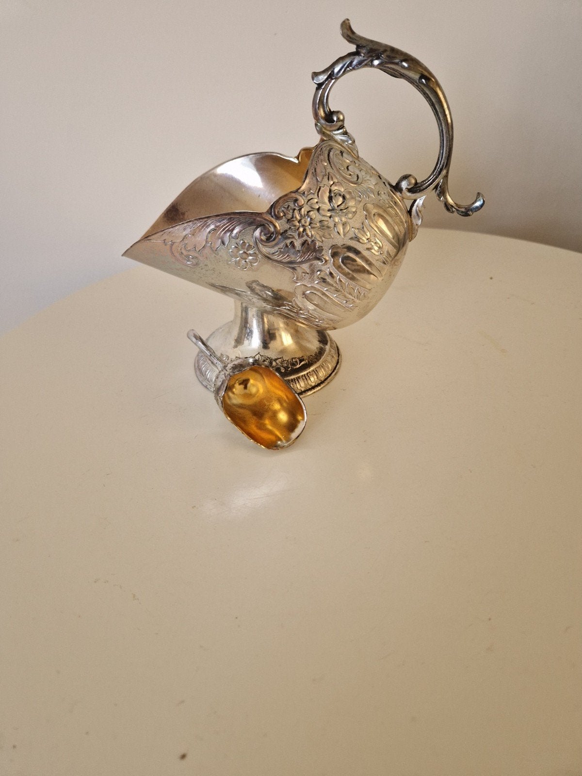 Vintage Verzilverde Suikerpot met Schep - Leonard Japan, Ophalen of Verzenden