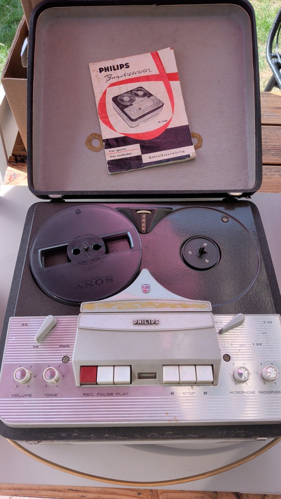 Philips Bandrecorder EL 3549A/00 - Vintage met handleiding, Ophalen of Verzenden, Bandrecorder