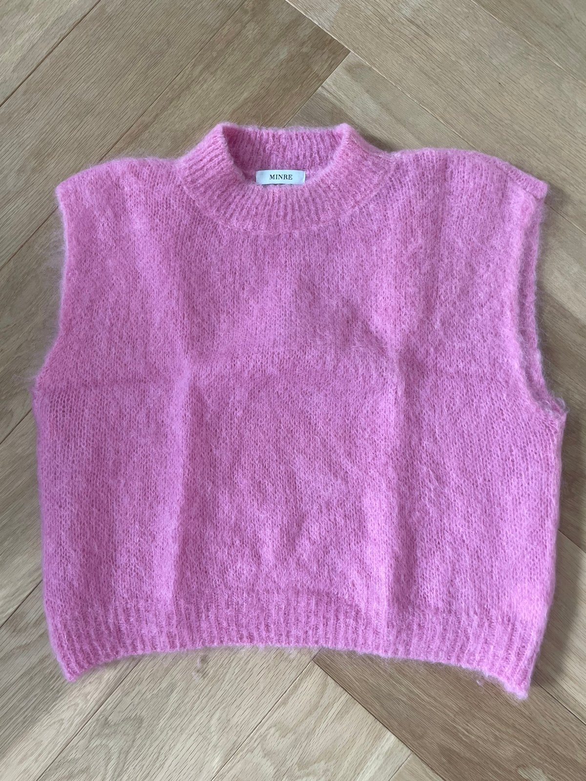 Mohair spencer van Minre, Verzenden, Zo goed als nieuw, Roze, Zonder mouw
