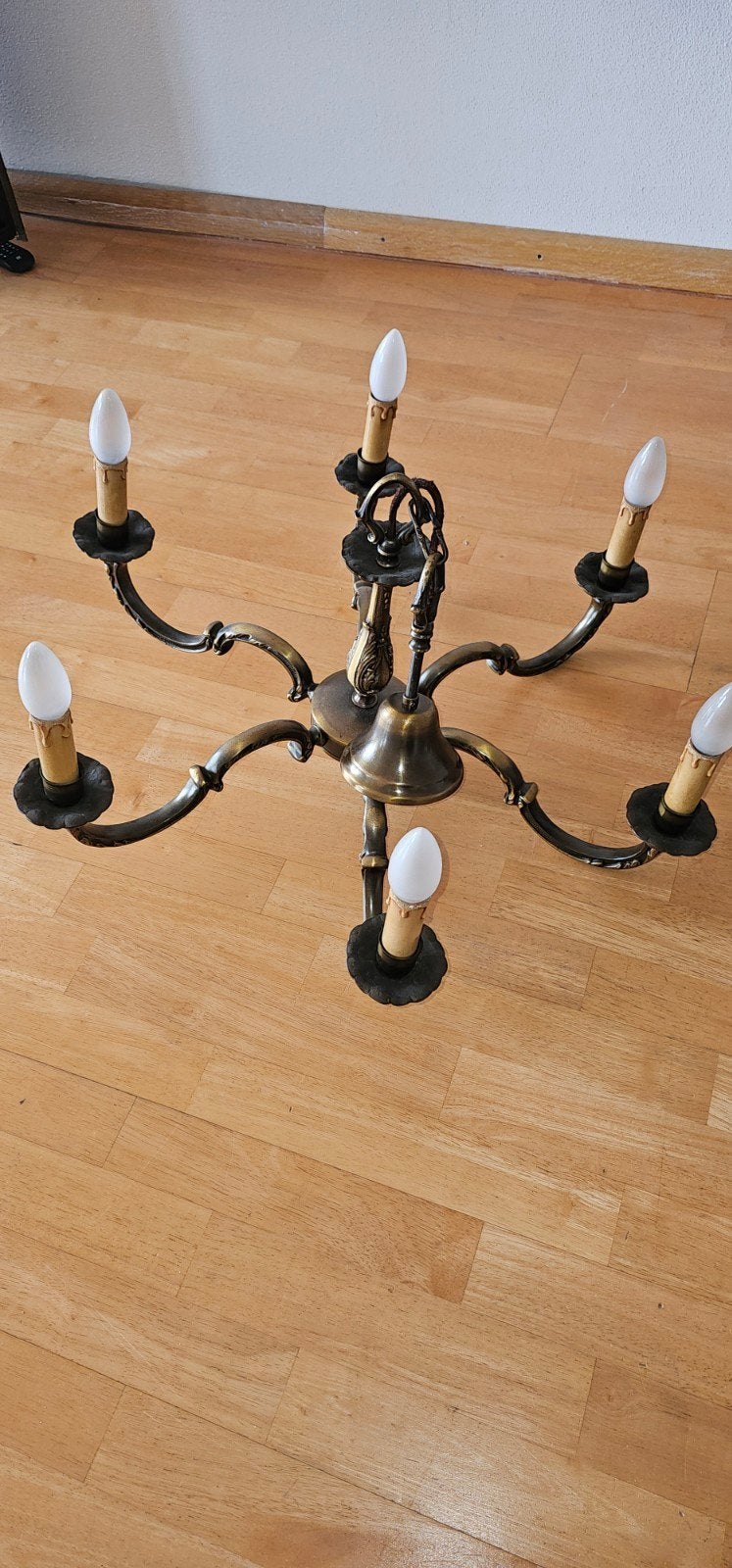 Kroonluchter vintage, Ophalen, Gebruikt, Overige materialen, Vintage