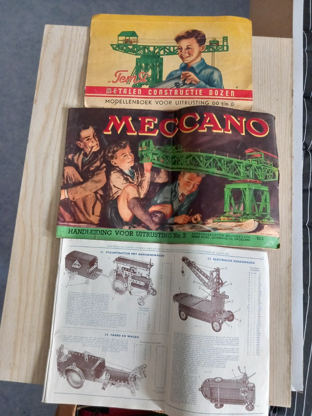 Vintage Temsi en Meccano Constructie Speelgoed met Boekjes, Ophalen of Verzenden, Gebruikt, Overige merken