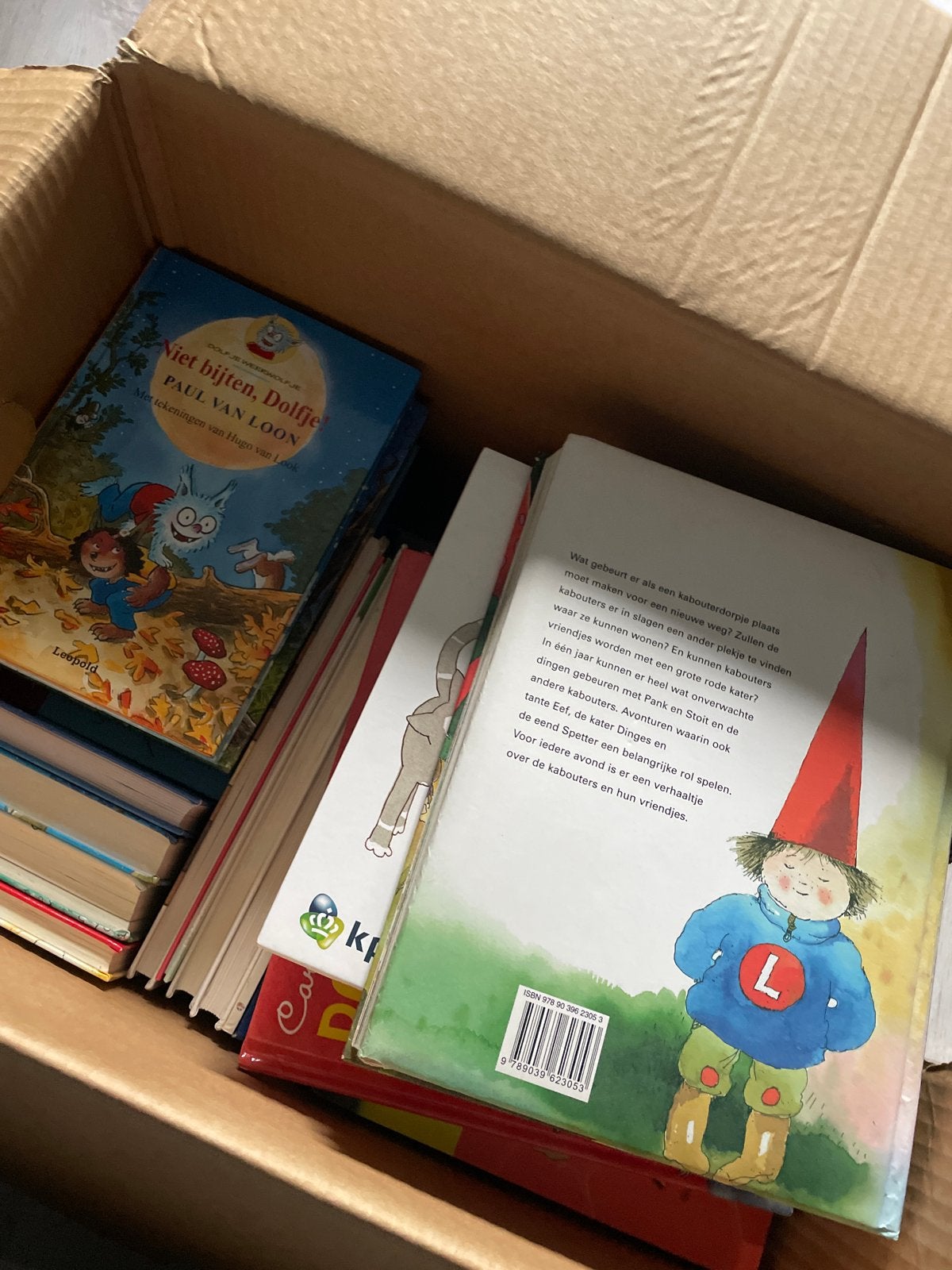 Verhuisdoos vol diverse boeken - Kinderboeken & meer, Ophalen, Gelezen, Fictie algemeen