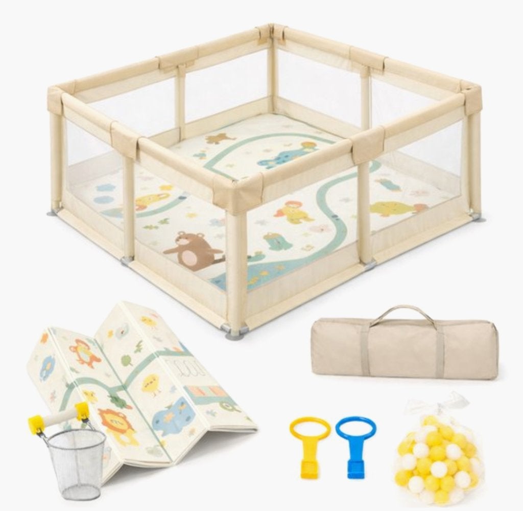 Grondbox lionelo 120 x 120 cm, Kinderen en Baby's, Boxen, Ophalen, Zo goed als nieuw, Vierkant