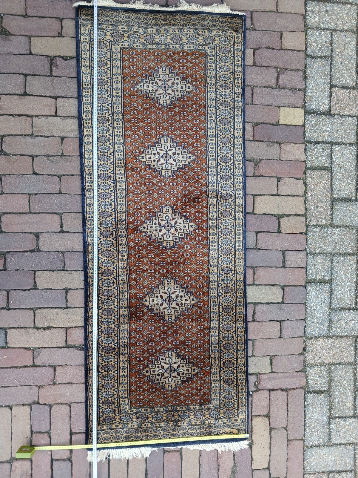 Vintage Perzisch tapijt - Handgeknoopt loper, Ophalen, Blauw, Perzisch, Vintage, Klassiek, 50 tot 100 cm